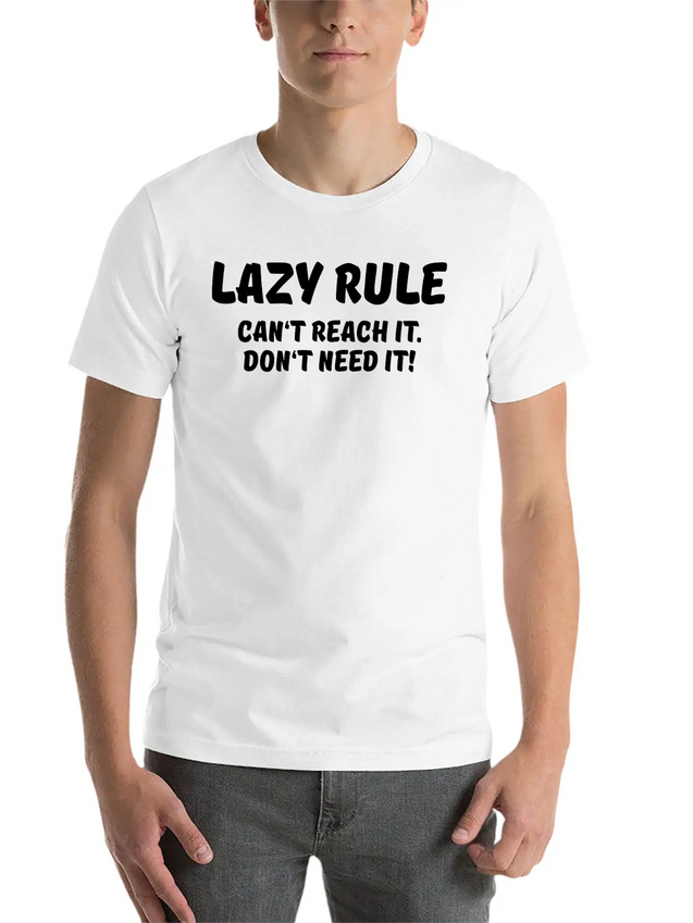 Lazy Rule Lightweight Cotton T-Shirt – Daily Comfort Graphic Shirt
