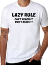 Lazy Rule Lightweight Cotton T-Shirt – Daily Comfort Graphic Shirt