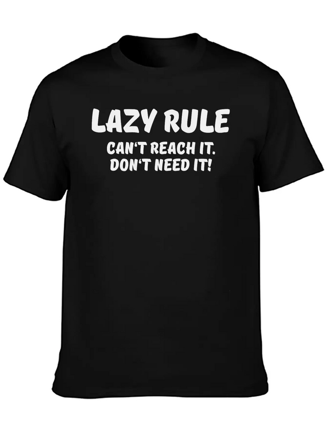 Lazy Rule Lightweight Cotton T-Shirt – Daily Comfort Graphic Shirt