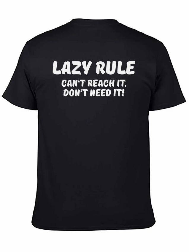 Lazy Rule Lightweight Cotton T-Shirt – Daily Comfort Graphic Shirt