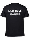 Lazy Rule Lightweight Cotton T-Shirt – Daily Comfort Graphic Shirt