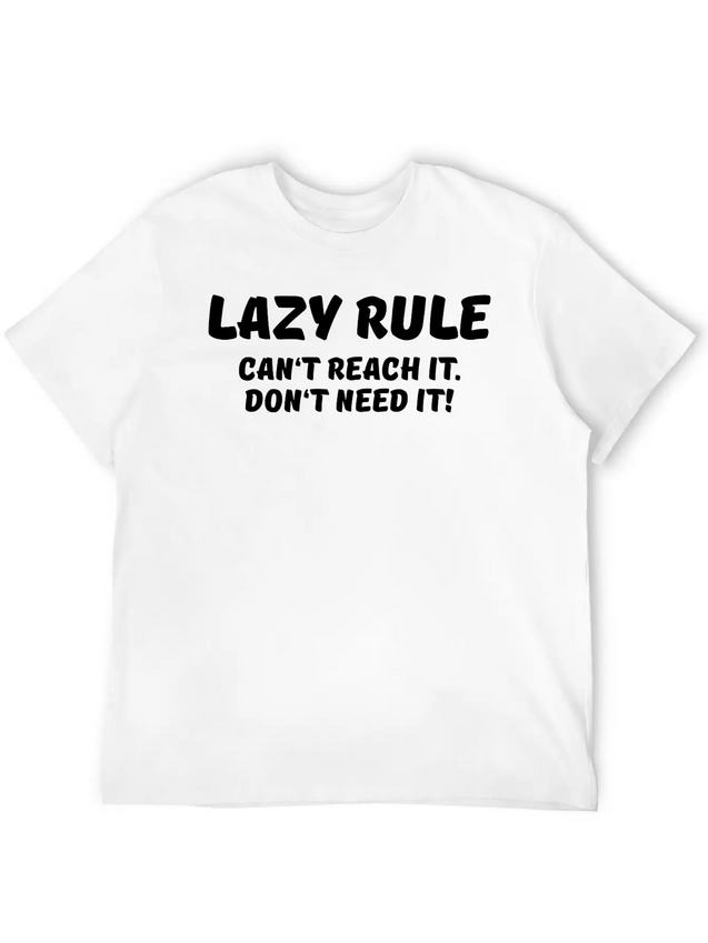 Lazy Rule Lightweight Cotton T-Shirt – Daily Comfort Graphic Shirt
