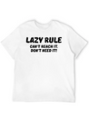 Lazy Rule Lightweight Cotton T-Shirt – Daily Comfort Graphic Shirt