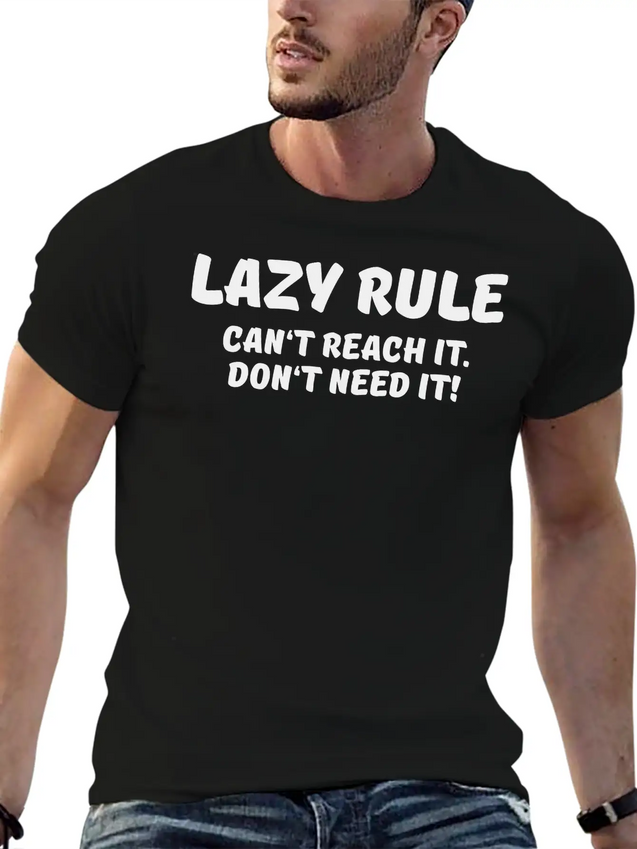 Lazy Rule Lightweight Cotton T-Shirt – Daily Comfort Graphic Shirt