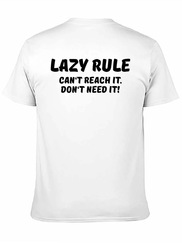 Lazy Rule Lightweight Cotton T-Shirt – Daily Comfort Graphic Shirt