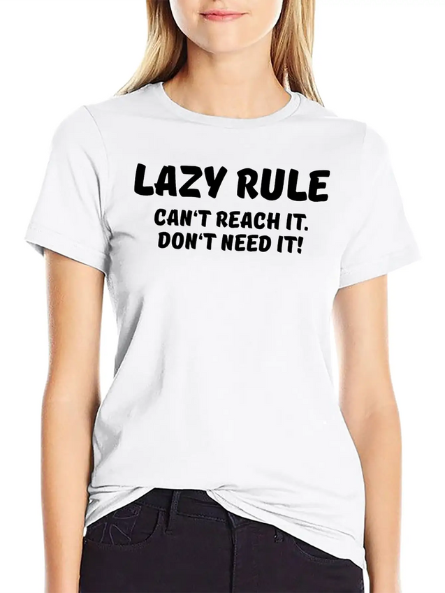 Lazy Rule Lightweight Cotton T-Shirt – Daily Comfort Graphic Shirt