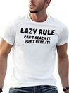 Lazy Rule Lightweight Cotton T-Shirt – Daily Comfort Graphic Shirt