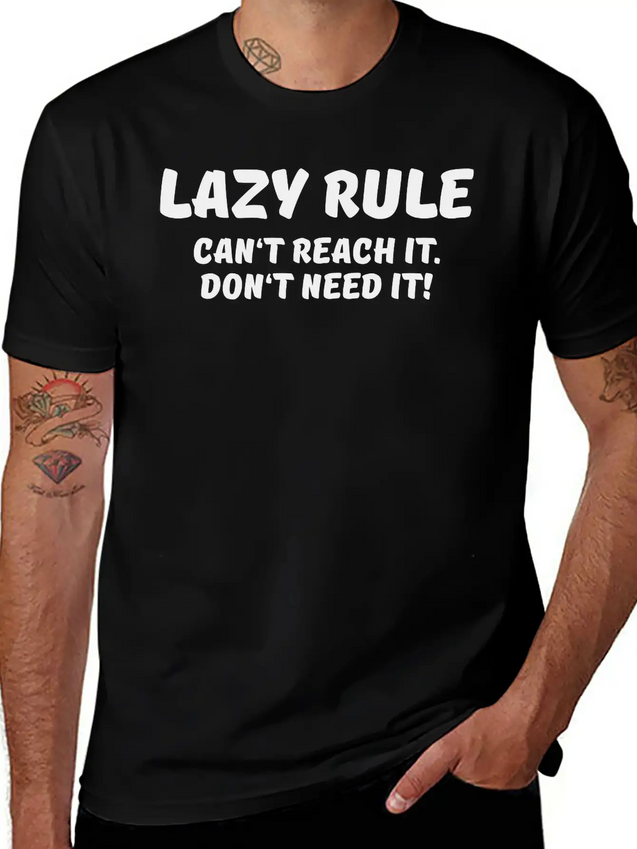 Lazy Rule Lightweight Cotton T-Shirt – Daily Comfort Graphic Shirt
