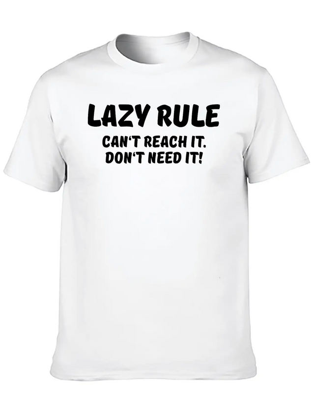 Lazy Rule Lightweight Cotton T-Shirt – Daily Comfort Graphic Shirt
