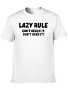 Lazy Rule Lightweight Cotton T-Shirt – Daily Comfort Graphic Shirt