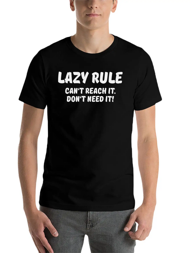 Lazy Rule Lightweight Cotton T-Shirt – Daily Comfort Graphic Shirt