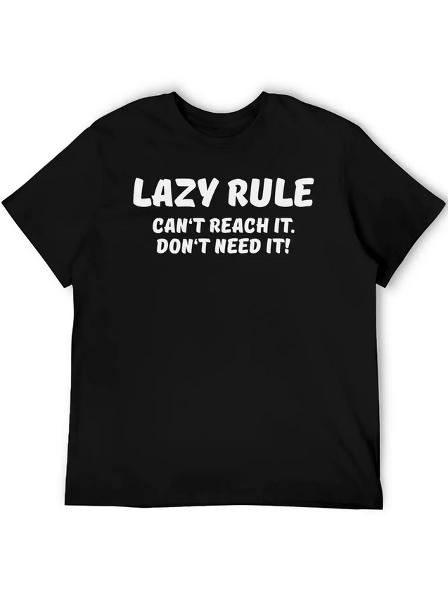 Lazy Rule Lightweight Cotton T-Shirt – Daily Comfort Graphic Shirt