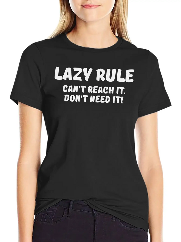 Lazy Rule Lightweight Cotton T-Shirt – Daily Comfort Graphic Shirt