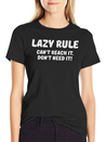 Lazy Rule Lightweight Cotton T-Shirt – Daily Comfort Graphic Shirt