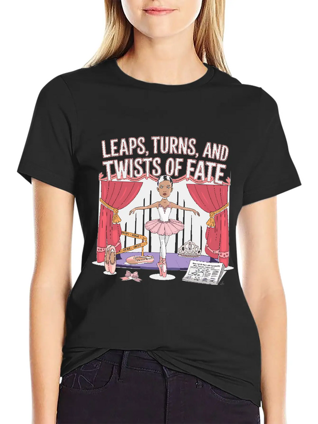 Leaps Turns Twists Of True Fate True Crime Lightweight Cotton T-Shirt – Daily Comfort Graphic Shirt