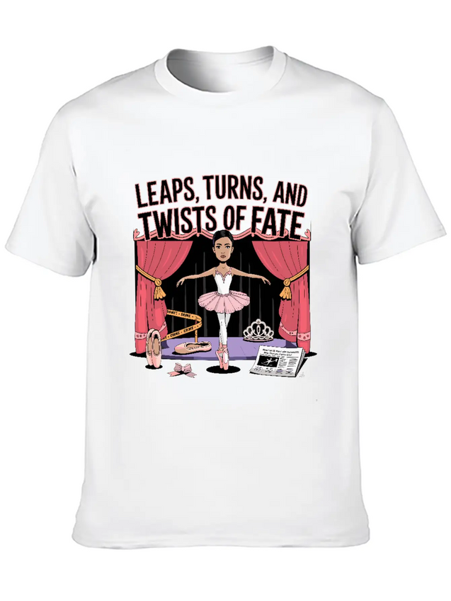 Leaps Turns Twists Of True Fate True Crime Lightweight Cotton T-Shirt – Daily Comfort Graphic Shirt