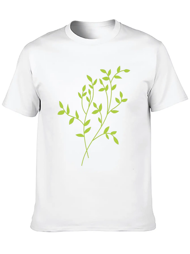Leaves Lightweight Cotton T-Shirt – Daily Comfort Graphic Shirt