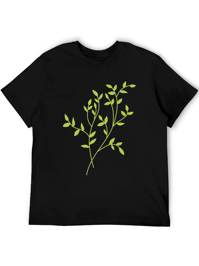 Leaves Lightweight Cotton T-Shirt – Daily Comfort Graphic Shirt