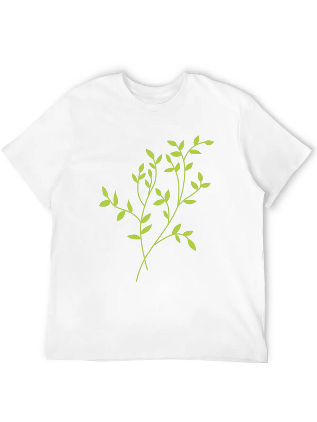 Leaves Lightweight Cotton T-Shirt – Daily Comfort Graphic Shirt