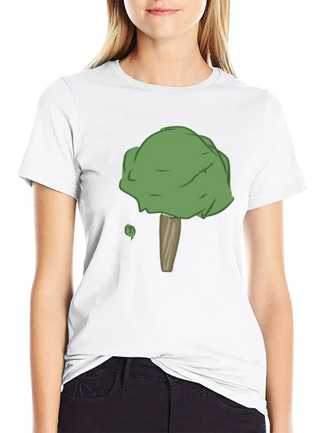 Leaves Tree Leaf Lightweight Cotton T-Shirt – Daily Comfort Graphic Shirt