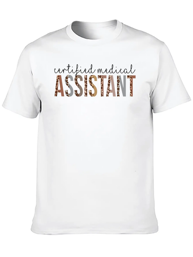 Leopard Cma Certified Medical Assistant Healthcare Lightweight Cotton T-Shirt – Daily Comfort Graphic Shirt