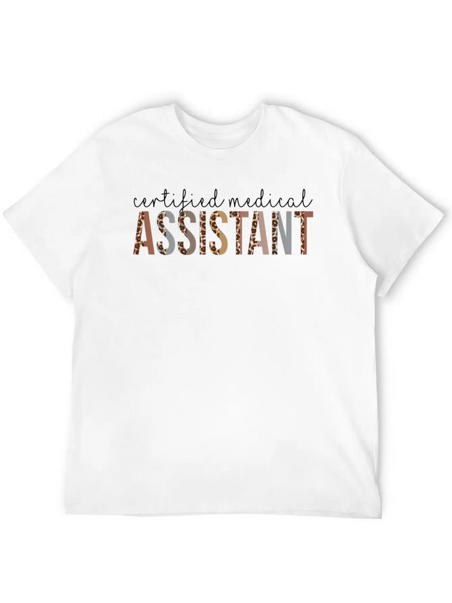 Leopard Cma Certified Medical Assistant Healthcare Lightweight Cotton T-Shirt – Daily Comfort Graphic Shirt