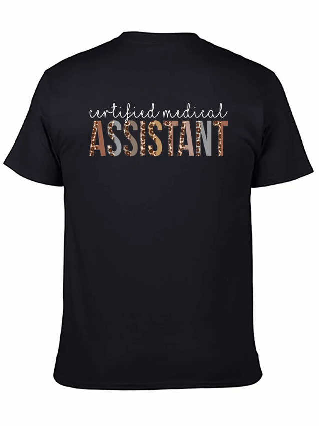 Leopard Cma Certified Medical Assistant Healthcare Lightweight Cotton T-Shirt – Daily Comfort Graphic Shirt
