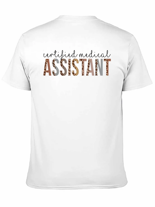 Leopard Cma Certified Medical Assistant Healthcare Lightweight Cotton T-Shirt – Daily Comfort Graphic Shirt