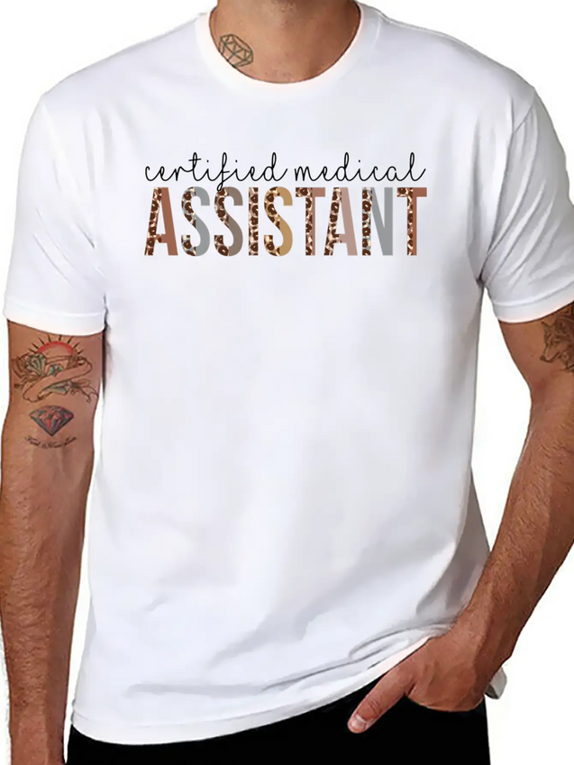 Leopard Cma Certified Medical Assistant Healthcare Lightweight Cotton T-Shirt – Daily Comfort Graphic Shirt