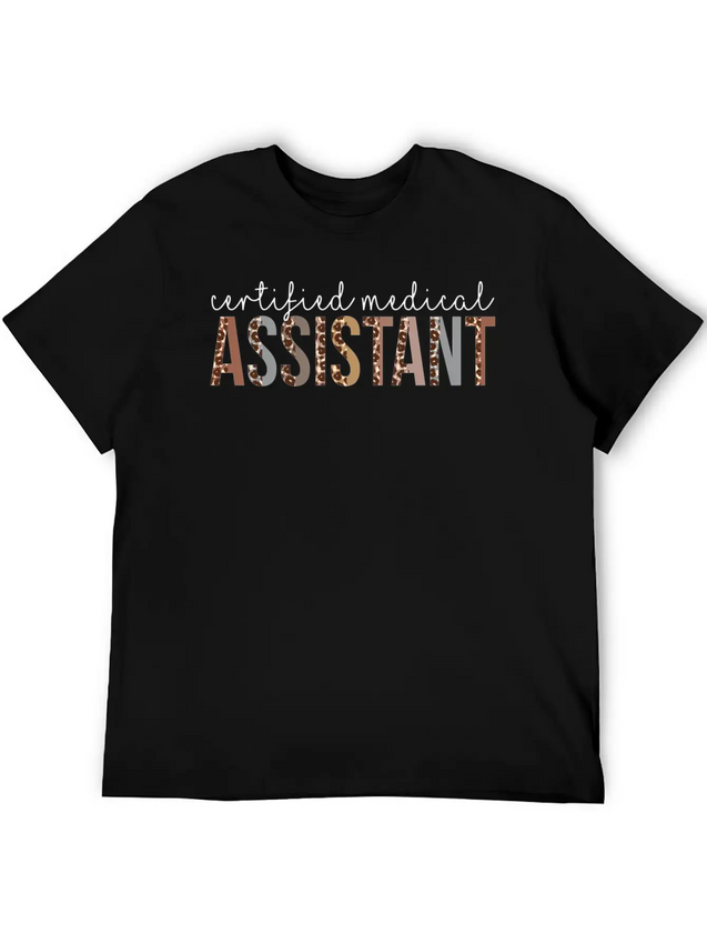 Leopard Cma Certified Medical Assistant Healthcare Lightweight Cotton T-Shirt – Daily Comfort Graphic Shirt