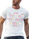 Let Your Dreams Blossom Flower Motivational Quote Lightweight Cotton T-Shirt – Daily Comfort Graphic Shirt