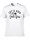 Lets Kick Some Grass - Soccer Mom Gift Lightweight Cotton T-Shirt – Daily Comfort Graphic Shirt