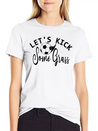 Lets Kick Some Grass - Soccer Mom Gift Lightweight Cotton T-Shirt – Daily Comfort Graphic Shirt