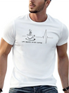 Life Begins After Coffee - Black Lightweight Cotton T-Shirt – Daily Comfort Graphic Shirt