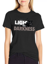 Light Vs Darkness Lightweight Cotton T-Shirt – Daily Comfort Graphic Shirt
