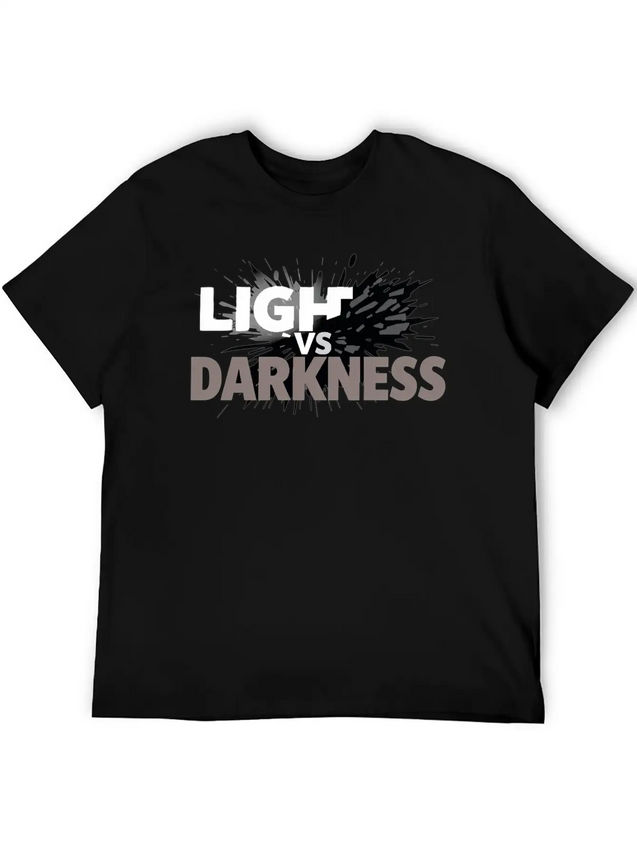 Light Vs Darkness Lightweight Cotton T-Shirt – Daily Comfort Graphic Shirt