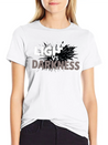 Light Vs Darkness Lightweight Cotton T-Shirt – Daily Comfort Graphic Shirt