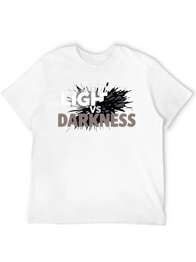 Light Vs Darkness Lightweight Cotton T-Shirt – Daily Comfort Graphic Shirt