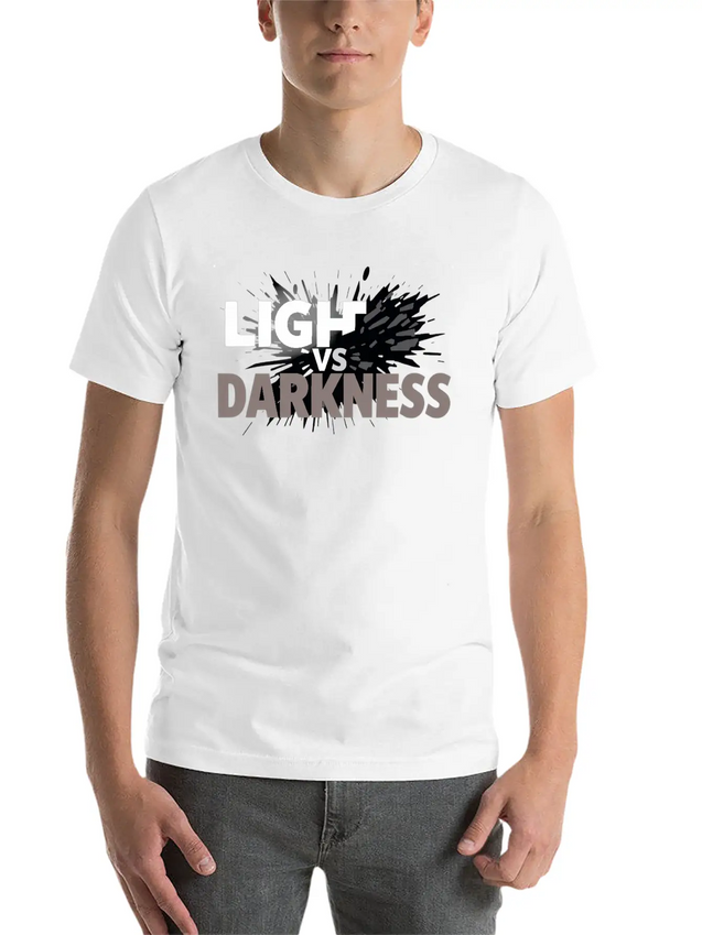 Light Vs Darkness Lightweight Cotton T-Shirt – Daily Comfort Graphic Shirt