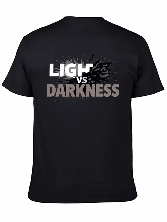 Light Vs Darkness Lightweight Cotton T-Shirt – Daily Comfort Graphic Shirt