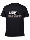 Light Vs Darkness Lightweight Cotton T-Shirt – Daily Comfort Graphic Shirt