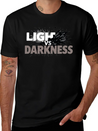 Light Vs Darkness Lightweight Cotton T-Shirt – Daily Comfort Graphic Shirt
