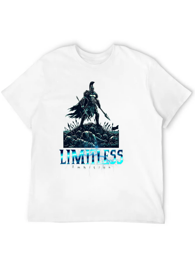 Limitless Ambition Spartan Gladiator Warrior Lightweight Cotton T-Shirt – Daily Comfort Graphic Shirt