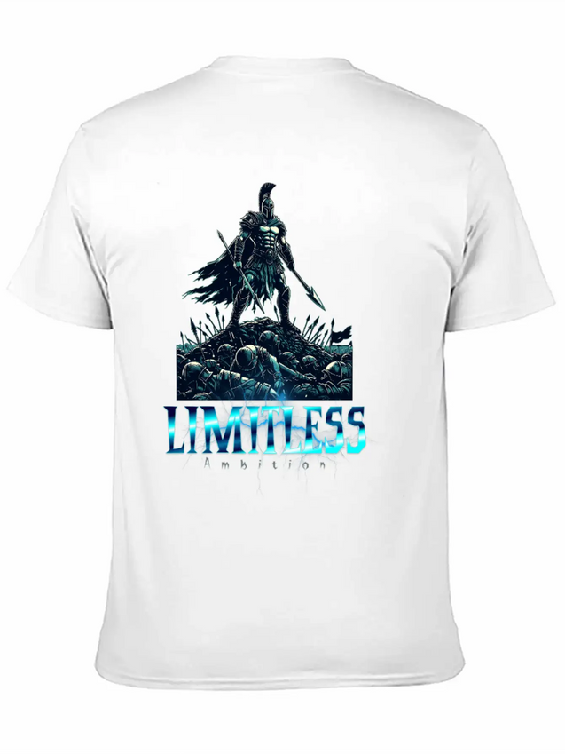 Limitless Ambition Spartan Gladiator Warrior Lightweight Cotton T-Shirt – Daily Comfort Graphic Shirt