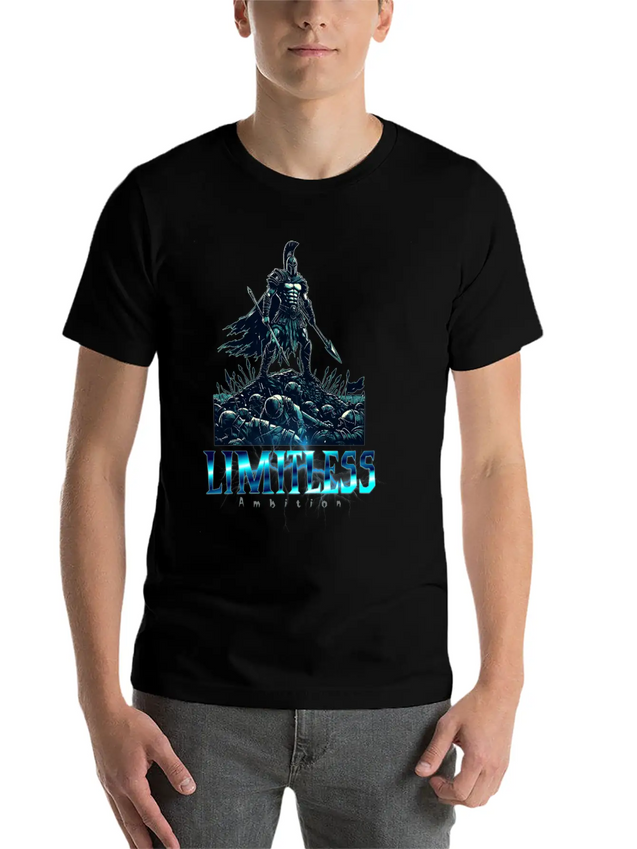 Limitless Ambition Spartan Gladiator Warrior Lightweight Cotton T-Shirt – Daily Comfort Graphic Shirt