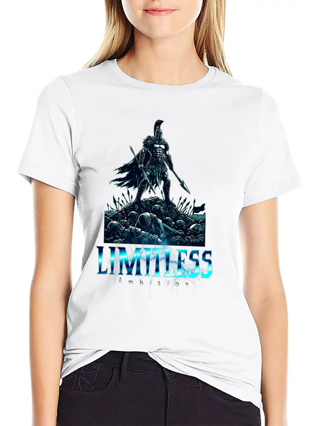 Limitless Ambition Spartan Gladiator Warrior Lightweight Cotton T-Shirt – Daily Comfort Graphic Shirt
