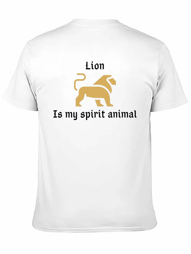 Lion Is My Spirit Animal Lightweight Cotton T-Shirt – Daily Comfort Graphic Shirt
