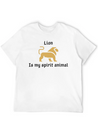 Lion Is My Spirit Animal Lightweight Cotton T-Shirt – Daily Comfort Graphic Shirt
