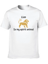 Lion Is My Spirit Animal Lightweight Cotton T-Shirt – Daily Comfort Graphic Shirt