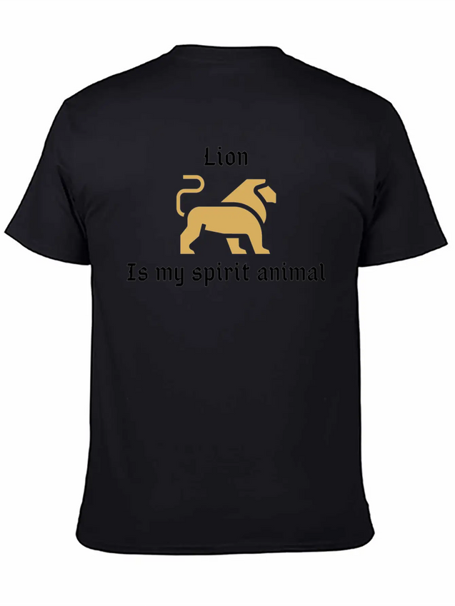 Lion Is My Spirit Animal Lightweight Cotton T-Shirt – Daily Comfort Graphic Shirt